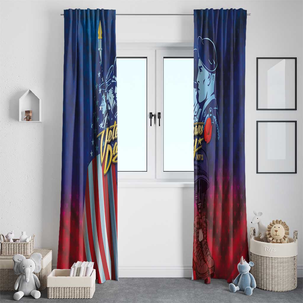 Veterans Day Military Never Forget Forever Honor Window Curtain - Wonder Print Shop