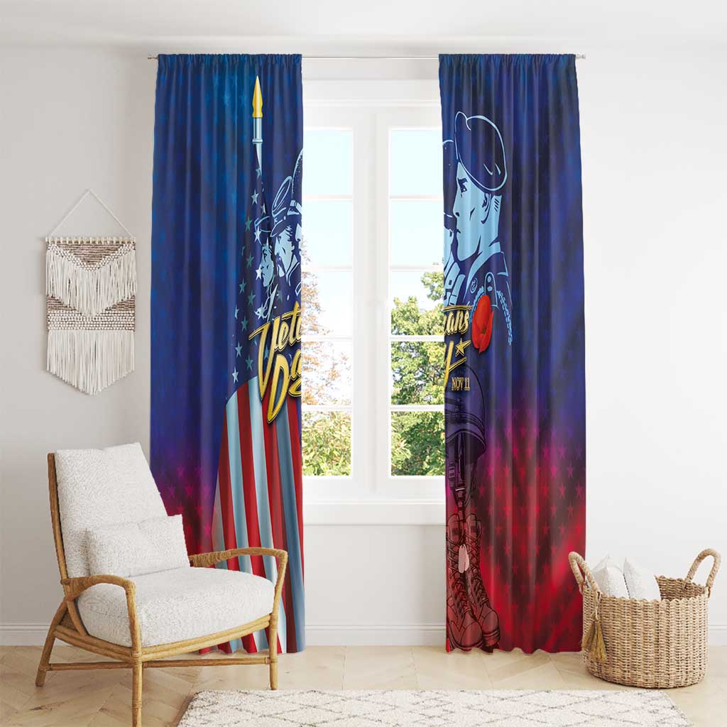 Veterans Day Military Never Forget Forever Honor Window Curtain - Wonder Print Shop