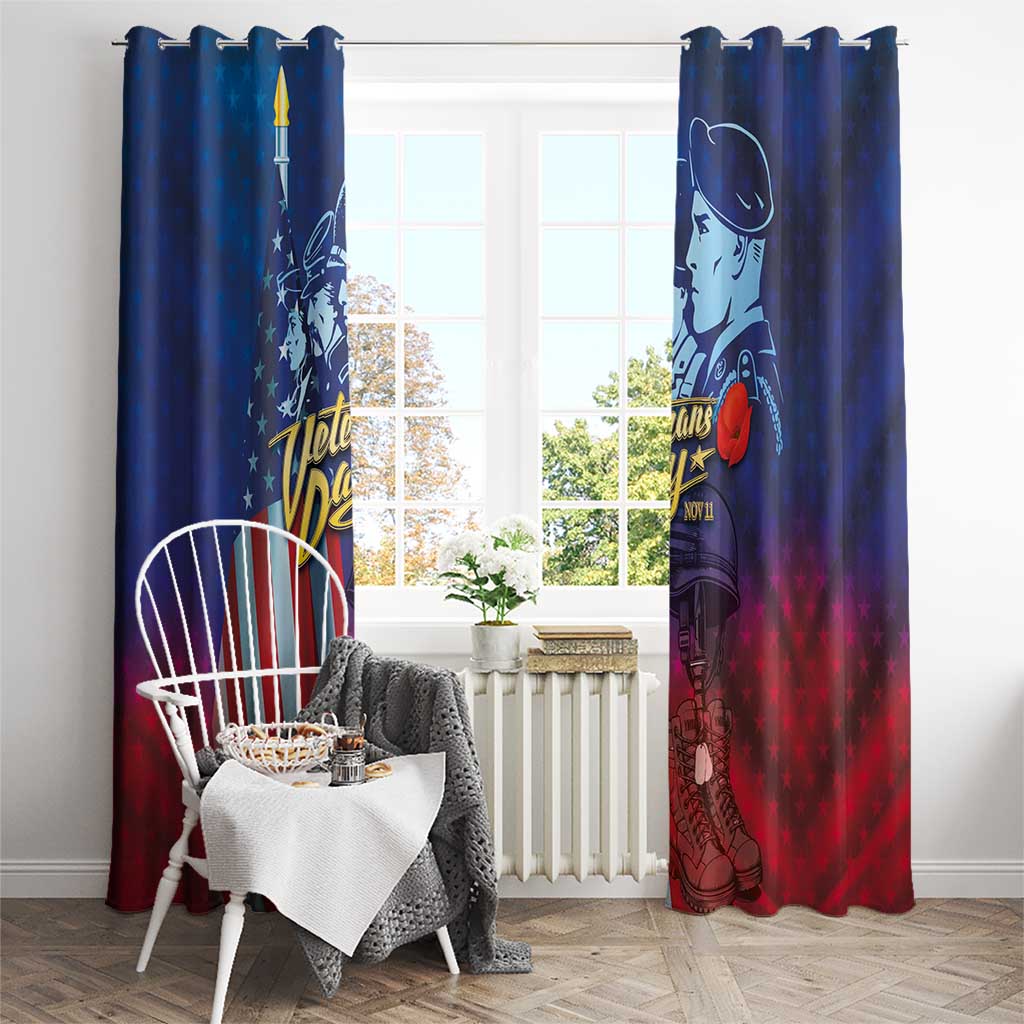 Veterans Day Military Never Forget Forever Honor Window Curtain - Wonder Print Shop