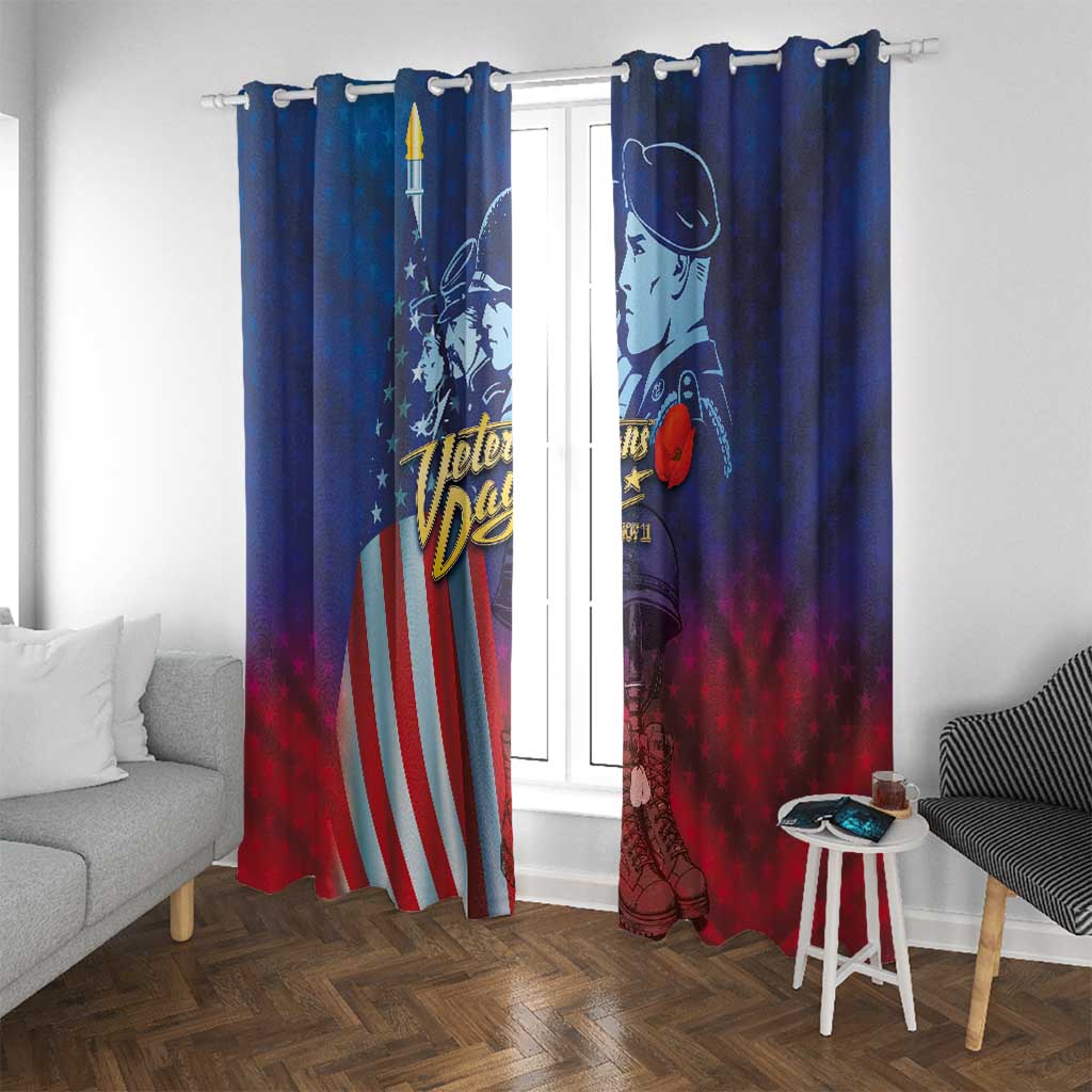 Veterans Day Military Never Forget Forever Honor Window Curtain - Wonder Print Shop