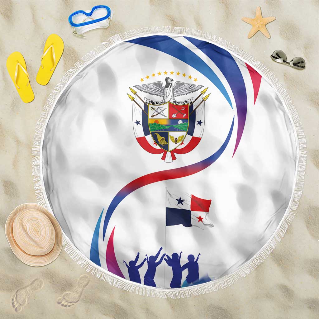 Panama Independence Day Beach Blanket Coat of Arms and Freedom - Wonder Print Shop