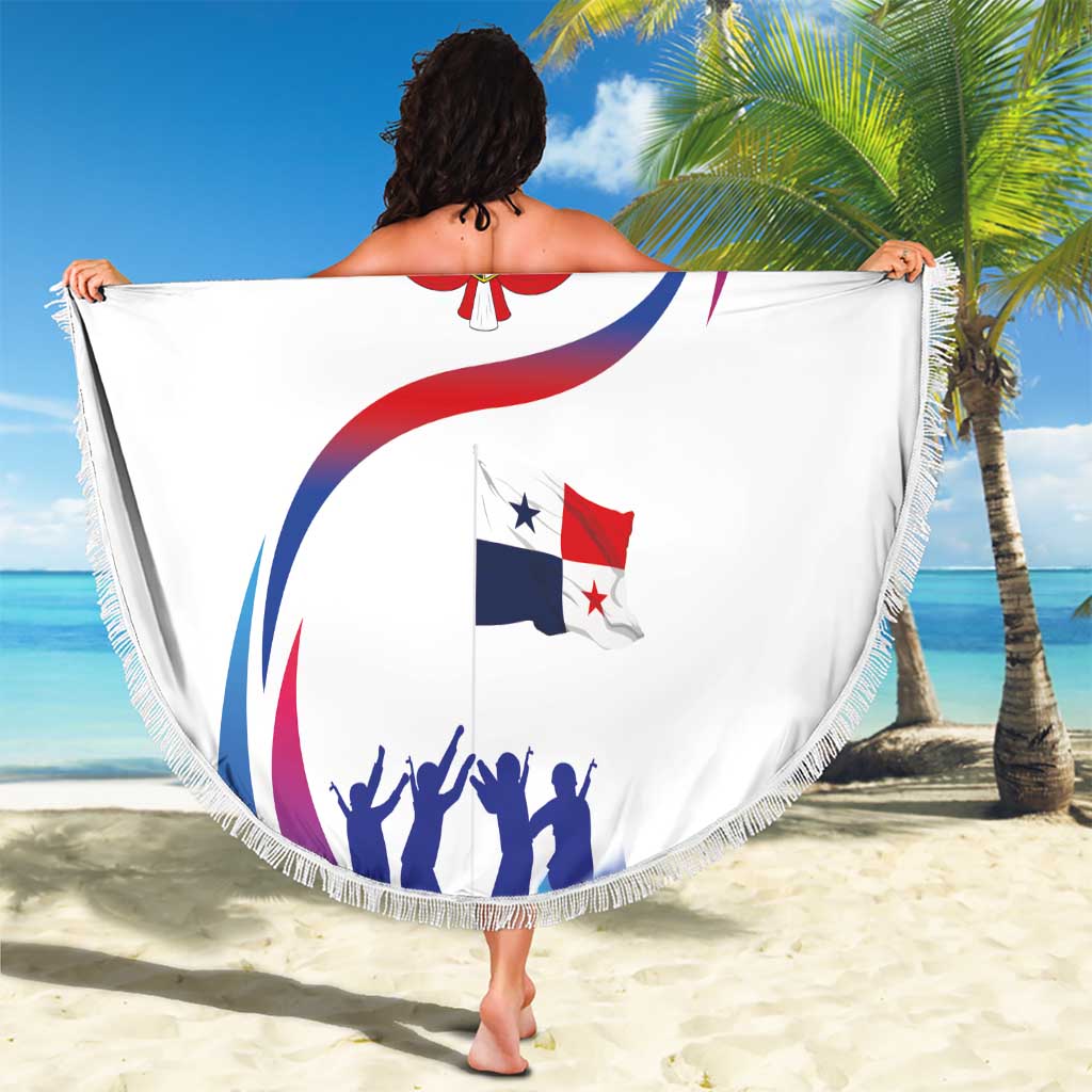 Panama Independence Day Beach Blanket Coat of Arms and Freedom - Wonder Print Shop