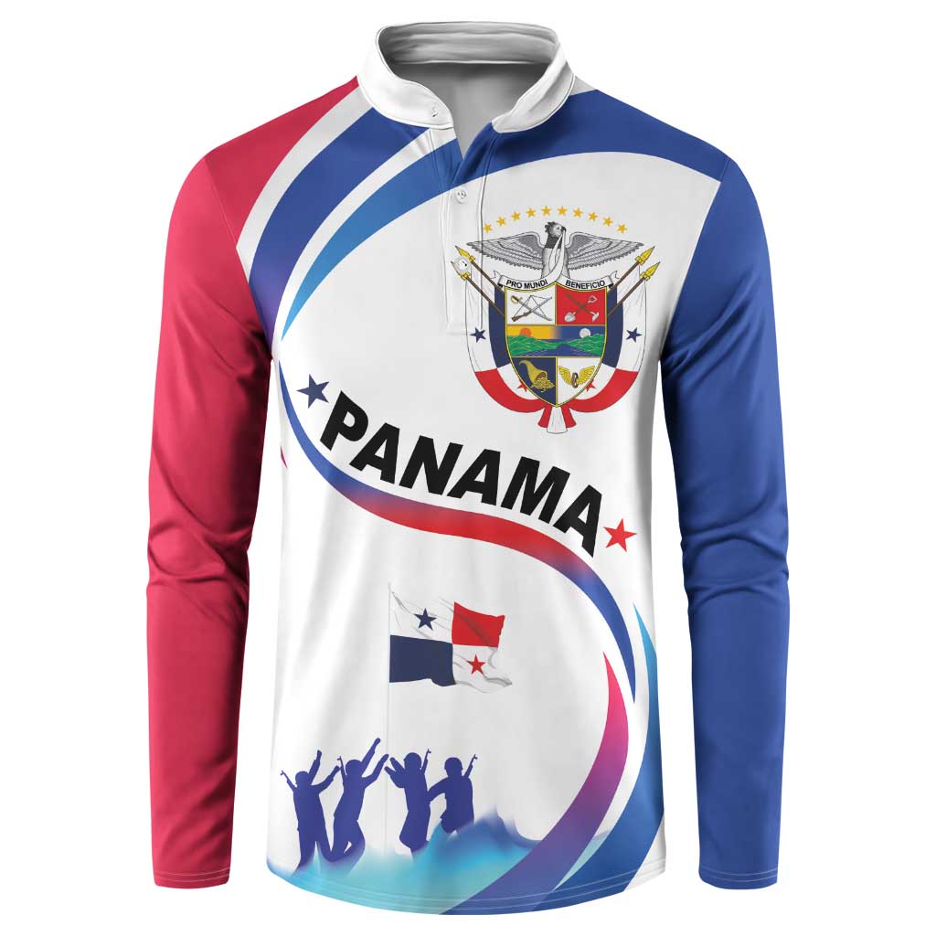 Panama Independence Day Button Sweatshirt Coat of Arms and Freedom - Wonder Print Shop