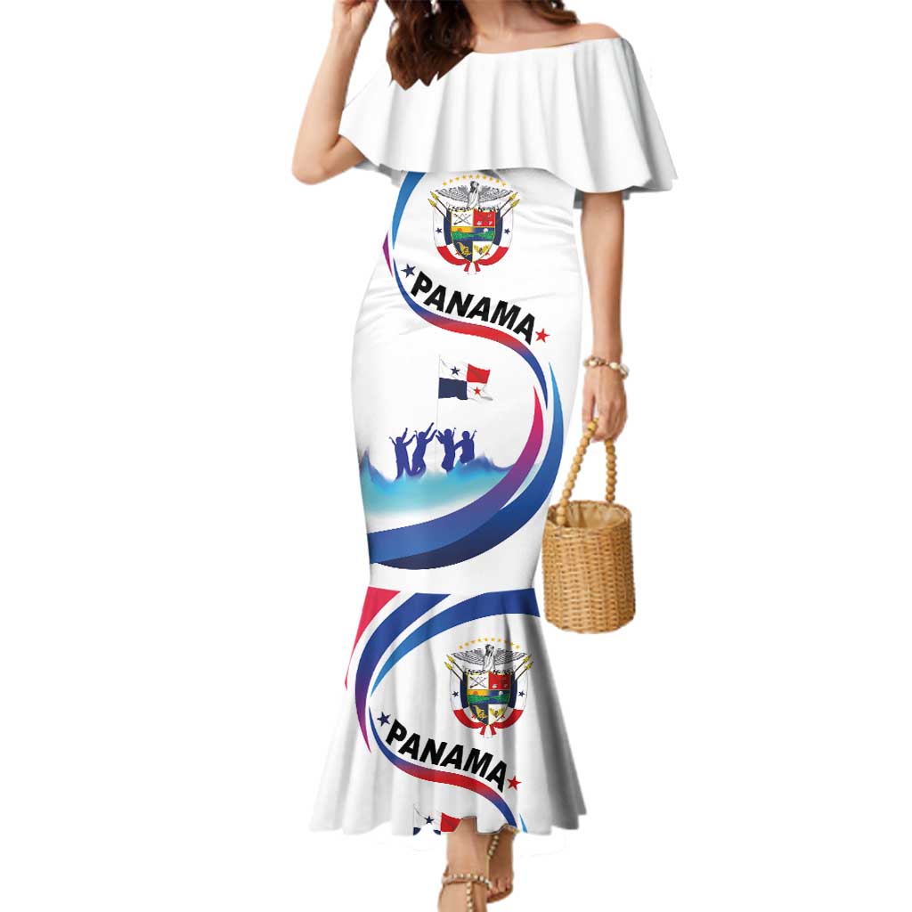 Panama Independence Day Family Matching Mermaid Dress and Hawaiian Shirt Coat of Arms and Freedom - Wonder Print Shop