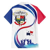Panama Independence Day Family Matching Off The Shoulder Long Sleeve Dress and Hawaiian Shirt Coat of Arms and Freedom - Wonder Print Shop