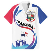 Panama Independence Day Family Matching Off Shoulder Short Dress and Hawaiian Shirt Coat of Arms and Freedom - Wonder Print Shop