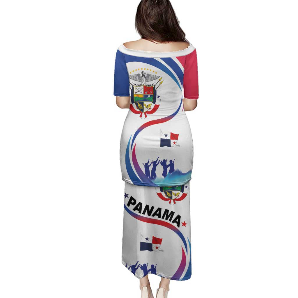 Panama Independence Day Family Matching Puletasi and Hawaiian Shirt Coat of Arms and Freedom - Wonder Print Shop