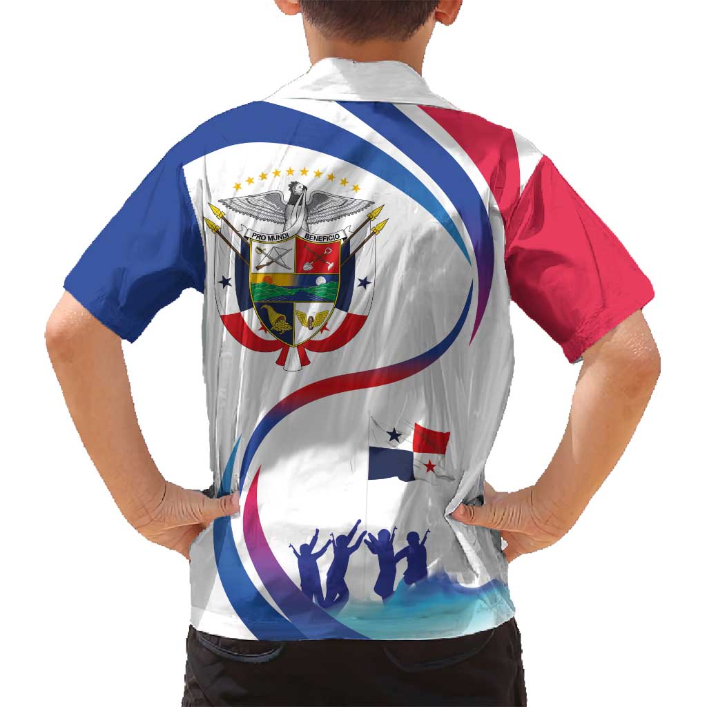 Panama Independence Day Family Matching Tank Maxi Dress and Hawaiian Shirt Coat of Arms and Freedom - Wonder Print Shop