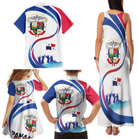 Panama Independence Day Family Matching Tank Maxi Dress and Hawaiian Shirt Coat of Arms and Freedom - Wonder Print Shop