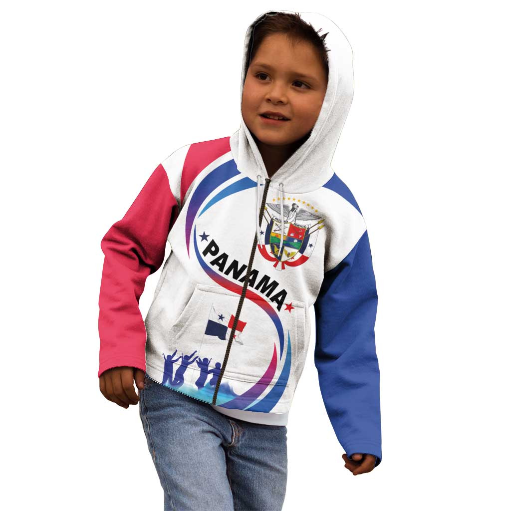 Panama Independence Day Kid Hoodie Coat of Arms and Freedom - Wonder Print Shop