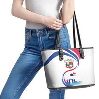 Panama Independence Day Leather Tote Bag Coat of Arms and Freedom - Wonder Print Shop