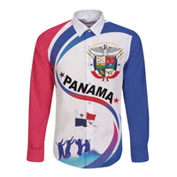 Panama Independence Day Long Sleeve Button Shirt Coat of Arms and Freedom - Wonder Print Shop