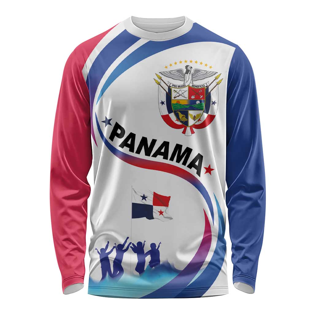Panama Independence Day Long Sleeve Shirt Coat of Arms and Freedom - Wonder Print Shop