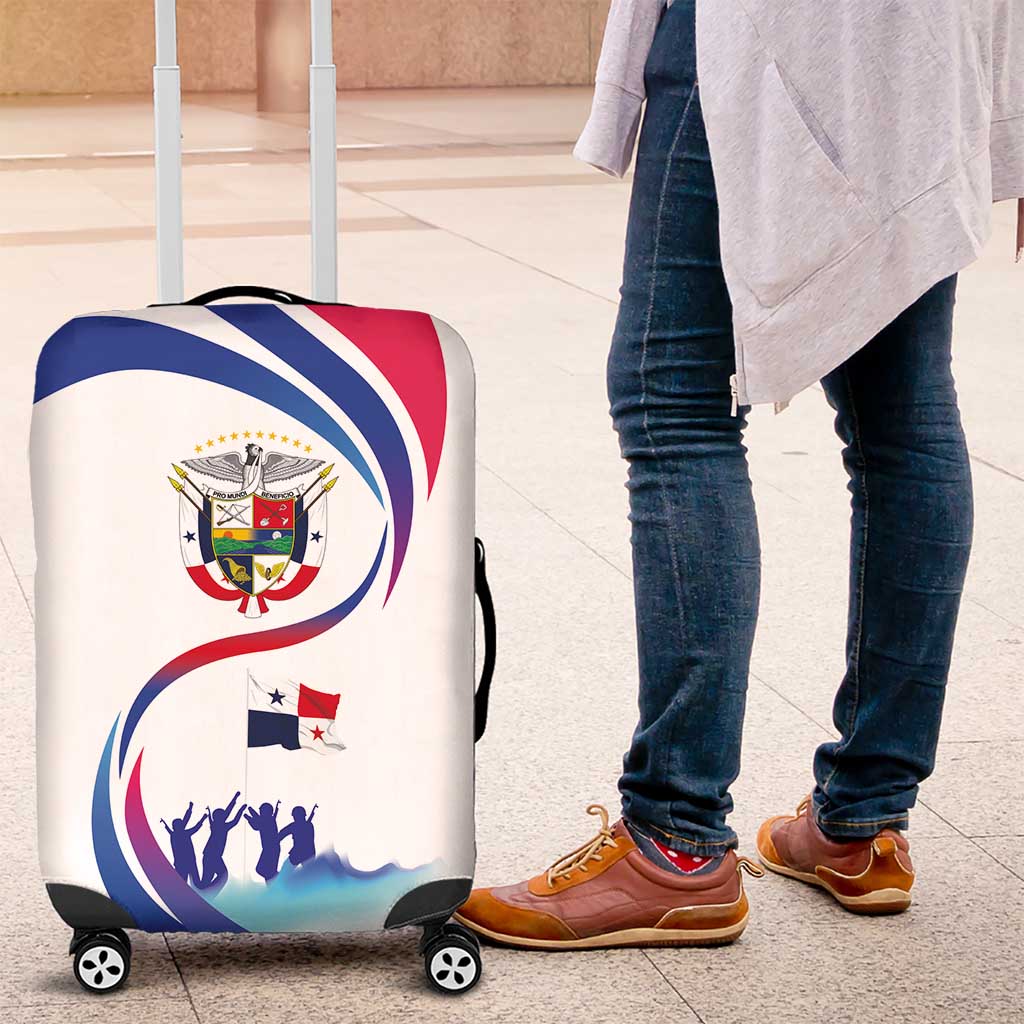 Panama Independence Day Luggage Cover Coat of Arms and Freedom - Wonder Print Shop