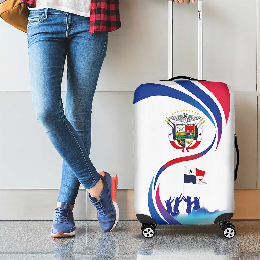 Panama Independence Day Luggage Cover Coat of Arms and Freedom - Wonder Print Shop