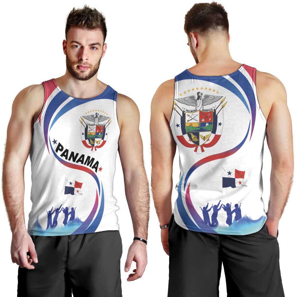 Panama Independence Day Men Tank Top Coat of Arms and Freedom - Wonder Print Shop