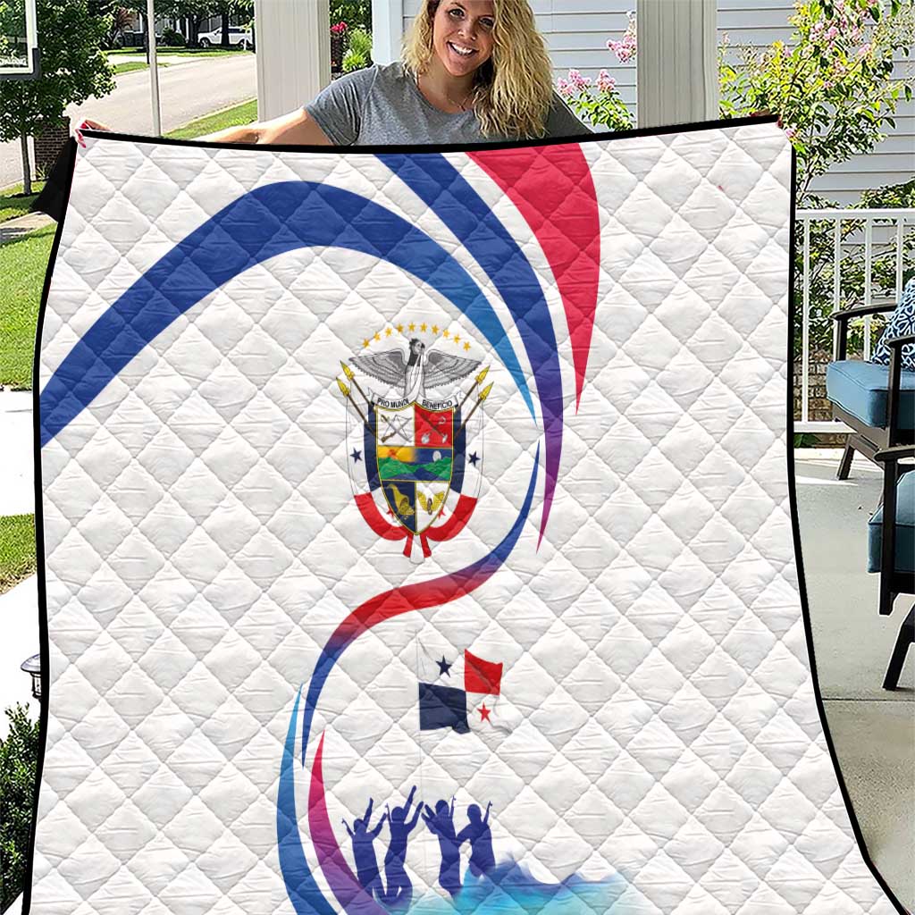 Panama Independence Day Quilt Coat of Arms and Freedom - Wonder Print Shop