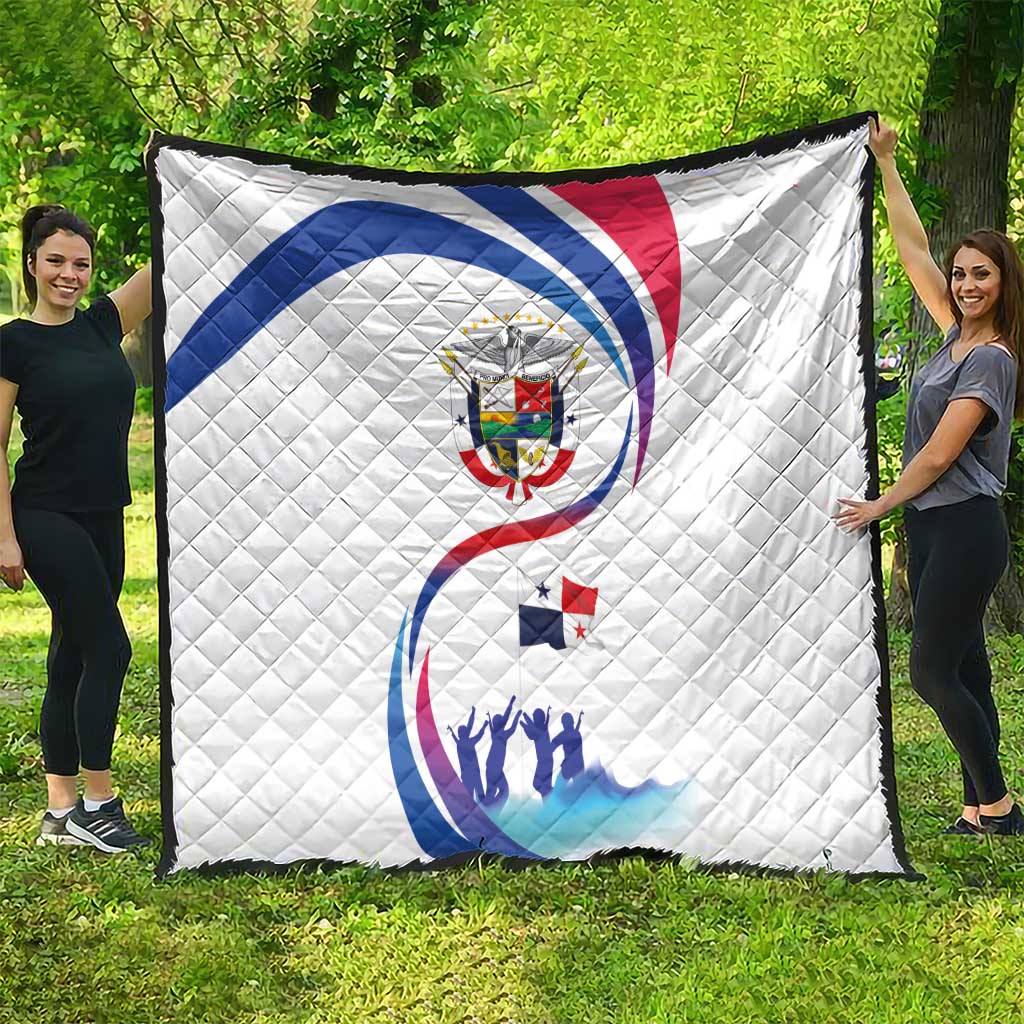 Panama Independence Day Quilt Coat of Arms and Freedom - Wonder Print Shop