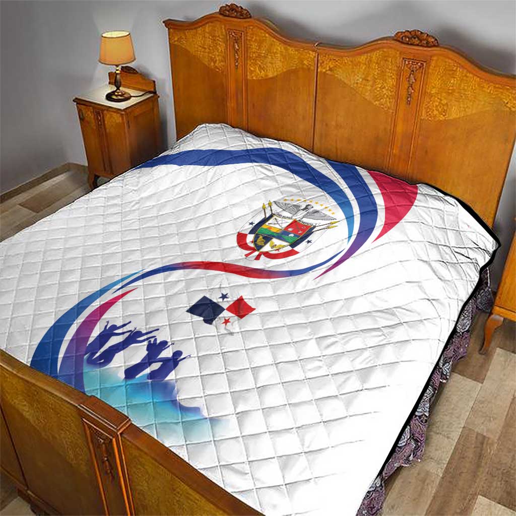Panama Independence Day Quilt Coat of Arms and Freedom - Wonder Print Shop