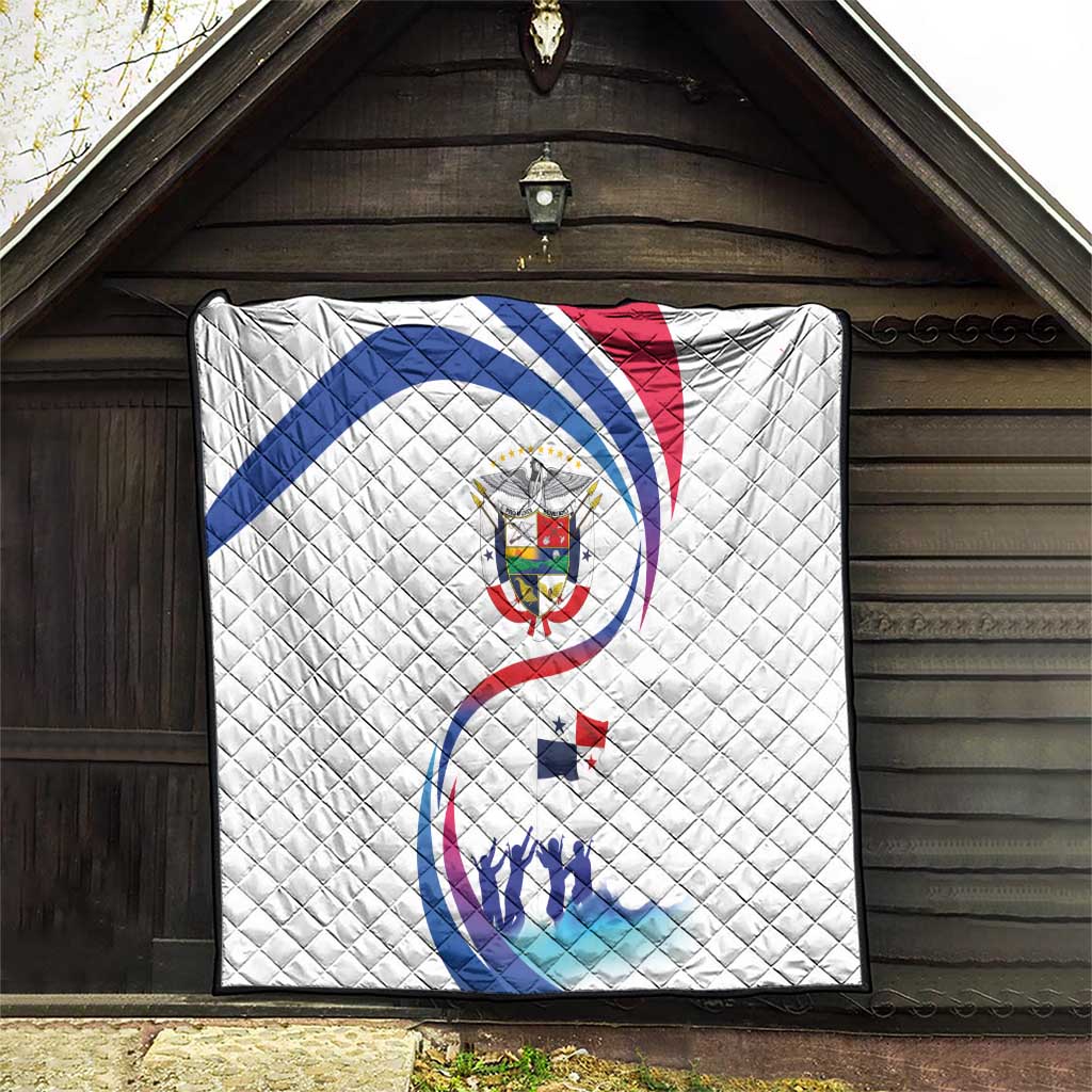 Panama Independence Day Quilt Coat of Arms and Freedom - Wonder Print Shop