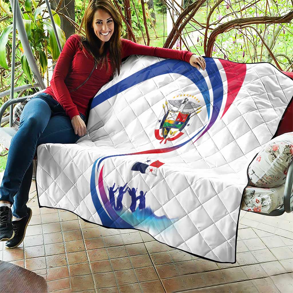 Panama Independence Day Quilt Coat of Arms and Freedom - Wonder Print Shop