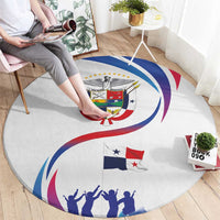 Panama Independence Day Round Carpet Coat of Arms and Freedom