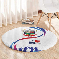 Panama Independence Day Round Carpet Coat of Arms and Freedom