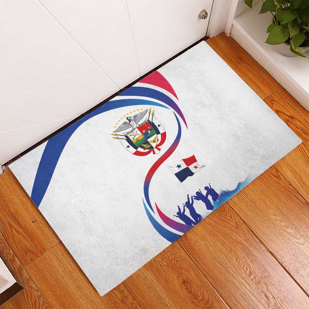 Panama Independence Day Rubber Doormat Coat of Arms and Freedom - Wonder Print Shop