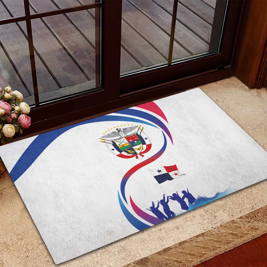 Panama Independence Day Rubber Doormat Coat of Arms and Freedom - Wonder Print Shop