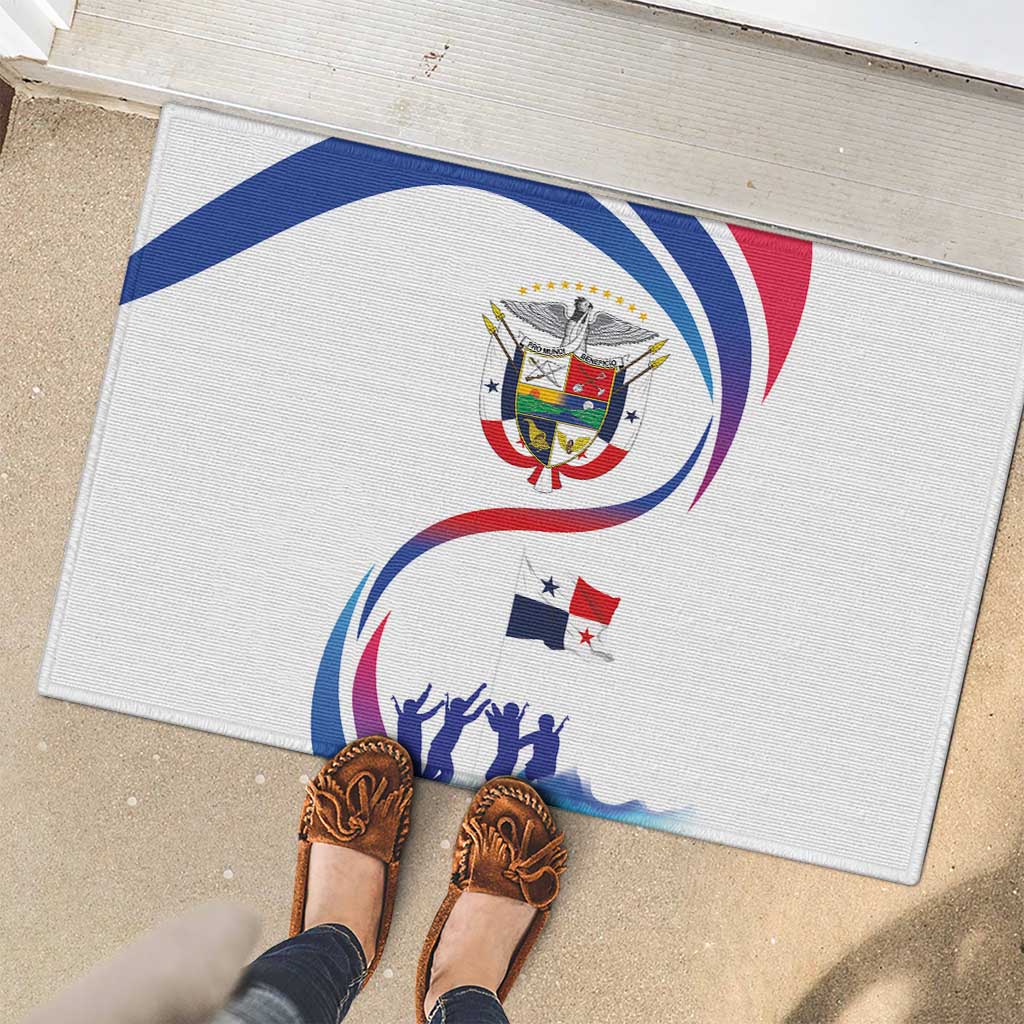 Panama Independence Day Rubber Doormat Coat of Arms and Freedom - Wonder Print Shop