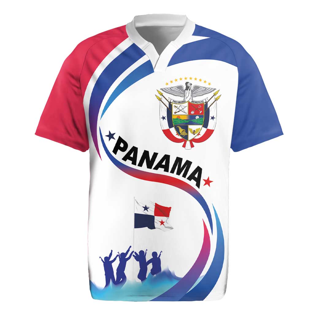 Panama Independence Day Rugby Jersey Coat of Arms and Freedom - Wonder Print Shop