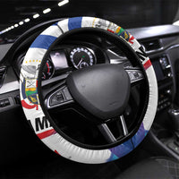 Panama Independence Day Steering Wheel Cover Coat of Arms and Freedom - Wonder Print Shop