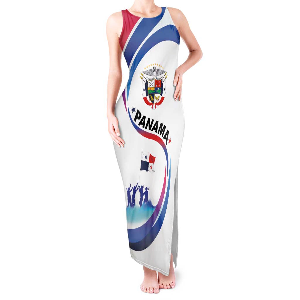 Panama Independence Day Tank Maxi Dress Coat of Arms and Freedom - Wonder Print Shop