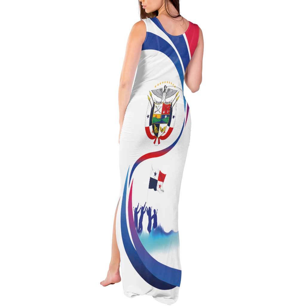 Panama Independence Day Tank Maxi Dress Coat of Arms and Freedom - Wonder Print Shop