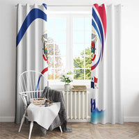 Panama Independence Day Window Curtain Coat of Arms and Freedom - Wonder Print Shop