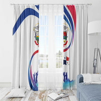 Panama Independence Day Window Curtain Coat of Arms and Freedom - Wonder Print Shop