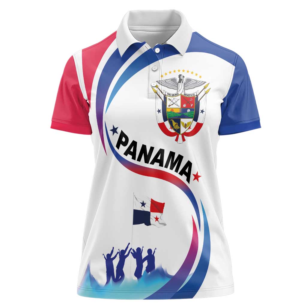 Panama Independence Day Women Polo Shirt Coat of Arms and Freedom - Wonder Print Shop