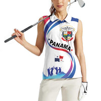Panama Independence Day Women Sleeveless Polo Shirt Coat of Arms and Freedom - Wonder Print Shop