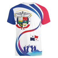 Panama Independence Day Women V-Neck T-Shirt Coat of Arms and Freedom - Wonder Print Shop