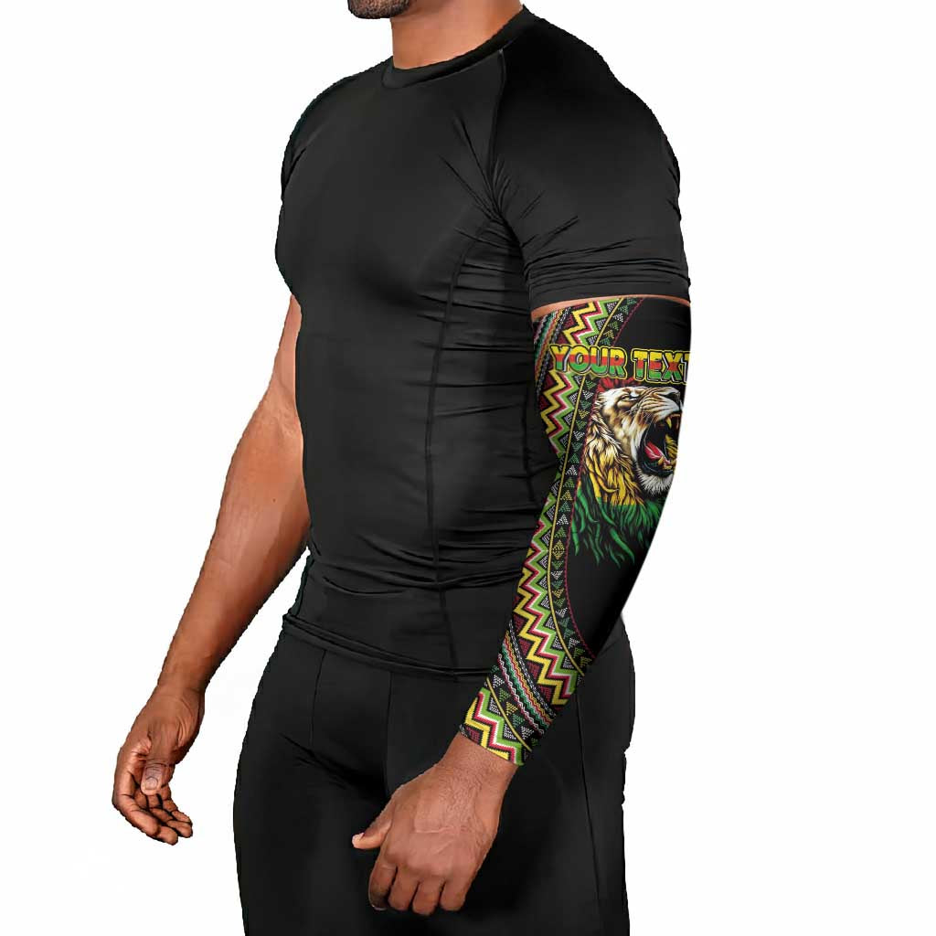 Personalized Jamaican Reggae-One Love Arm Sleeves Tribal African Pattern and Roaring Lion - Wonder Print Shop