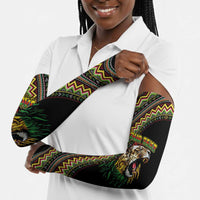 Personalized Jamaican Reggae-One Love Arm Sleeves Tribal African Pattern and Roaring Lion - Wonder Print Shop