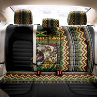 Jamaican Reggae-One Love Back Car Seat Cover Tribal African Pattern and Roaring Lion - Wonder Print Shop