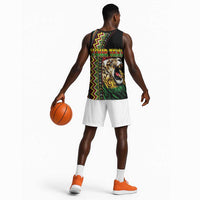 Personalized Jamaican Reggae-One Love Basketball Jersey Tribal African Pattern and Roaring Lion - Wonder Print Shop