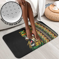 Jamaican Reggae-One Love Bathroom Set Tribal African Pattern and Roaring Lion - Wonder Print Shop