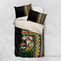 Jamaican Reggae-One Love Bedding Set Tribal African Pattern and Roaring Lion - Wonder Print Shop