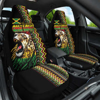 Jamaican Reggae-One Love Car Seat Cover Tribal African Pattern and Roaring Lion - Wonder Print Shop