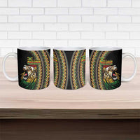 Jamaican Reggae-One Love Ceramic Mug Tribal African Pattern and Roaring Lion - Wonder Print Shop