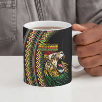 Jamaican Reggae-One Love Ceramic Mug Tribal African Pattern and Roaring Lion - Wonder Print Shop