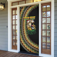Personalized Jamaican Reggae-One Love Door Cover Tribal African Pattern and Roaring Lion - Wonder Print Shop