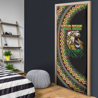 Personalized Jamaican Reggae-One Love Door Cover Tribal African Pattern and Roaring Lion - Wonder Print Shop